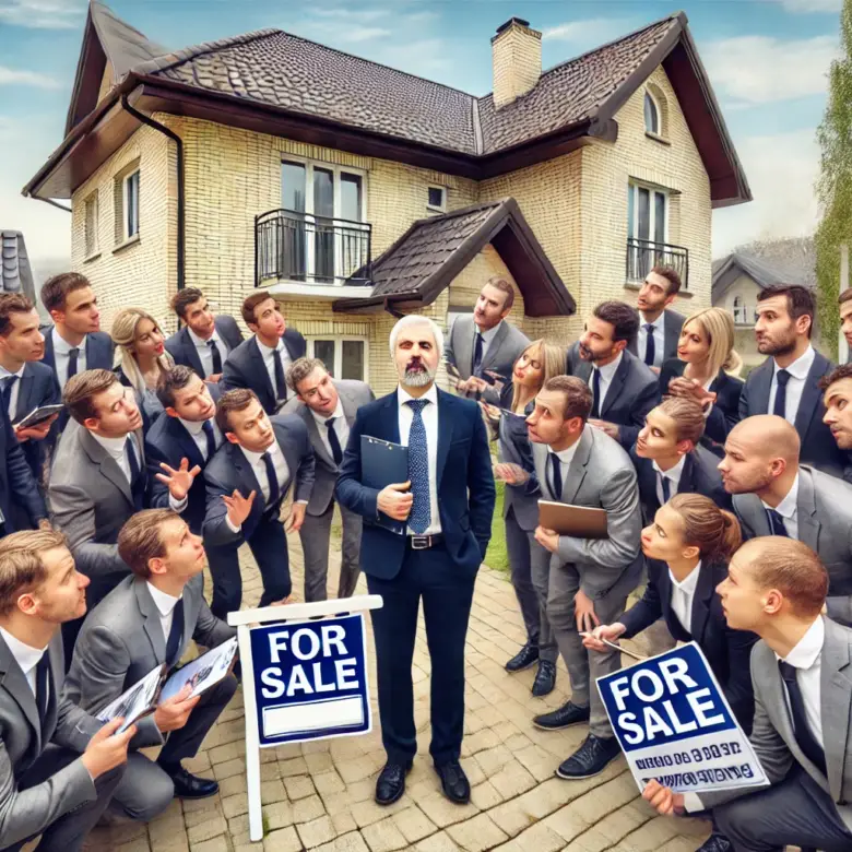Many agents on a property